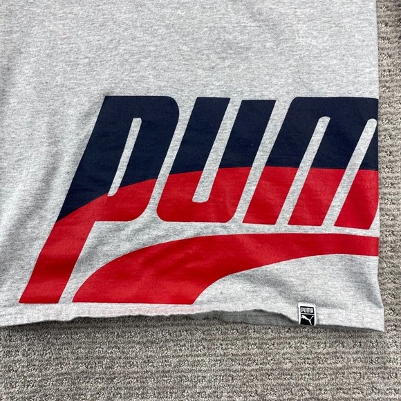 PUMA Sweater Youth Extra Large XL 18-20 YRS Gray Pull Over Sweatshirt Spell Out - Picture 3 of 10